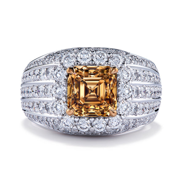 Argyle Diamond Ring with D Flawless Diamonds set in 18K White Gold