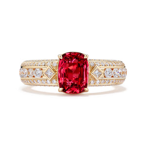 Namya Jedi Spinel Ring with D Flawless Diamonds set in 18K Yellow Gold