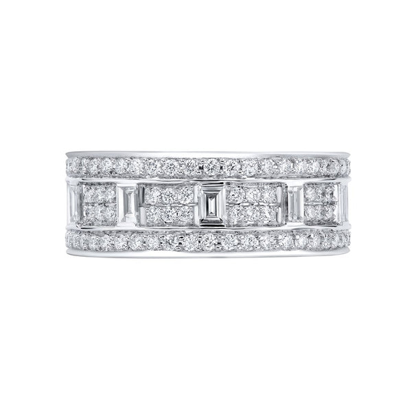 Symmetry D Flawless Diamond Ring set in 18K White Gold