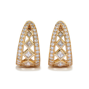 D Flawless Diamond Earrings set in18K White Gold