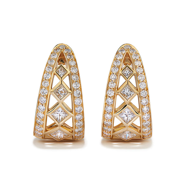 D Flawless Diamond Earrings set in18K White Gold