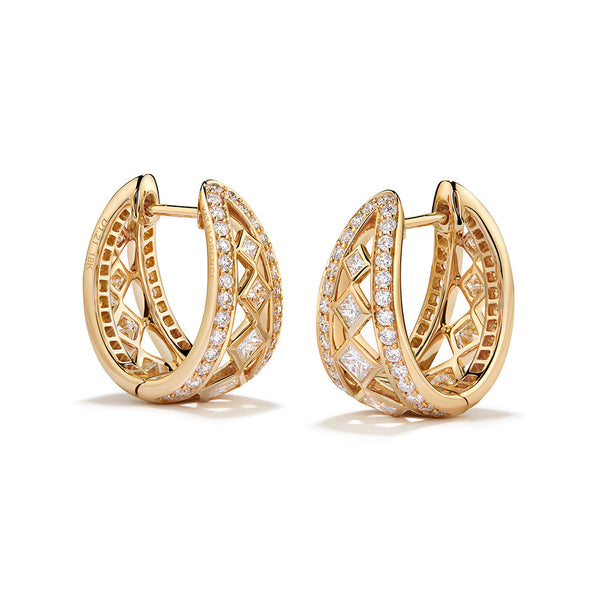 Dulcet D Flawless Diamond Earrings set in18K White Gold