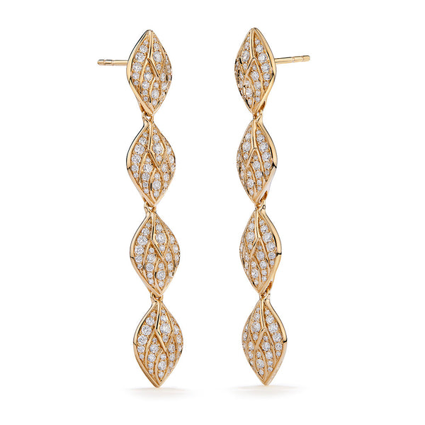 D Flawless Diamond Earrings set in18K Yellow Gold