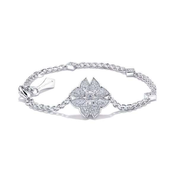 D Flawless Diamond Bracelet set in 18K White Gold