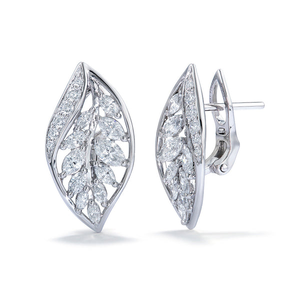 D Flawless Diamond Earrings set in Platinum